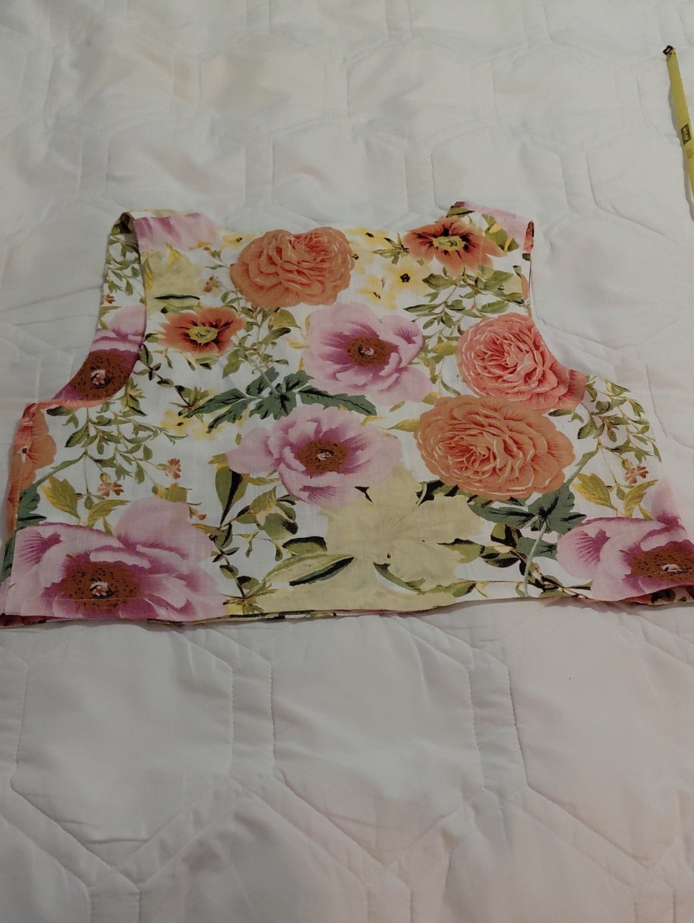 Floral Sleeveless Fitted 2 Piece Maxi Dress - Pink & Peach Green Flowers - Picture 6 of 16